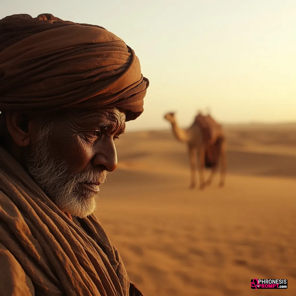 arena en el desierto, imagen generada con prompt Phronesis-Prompt