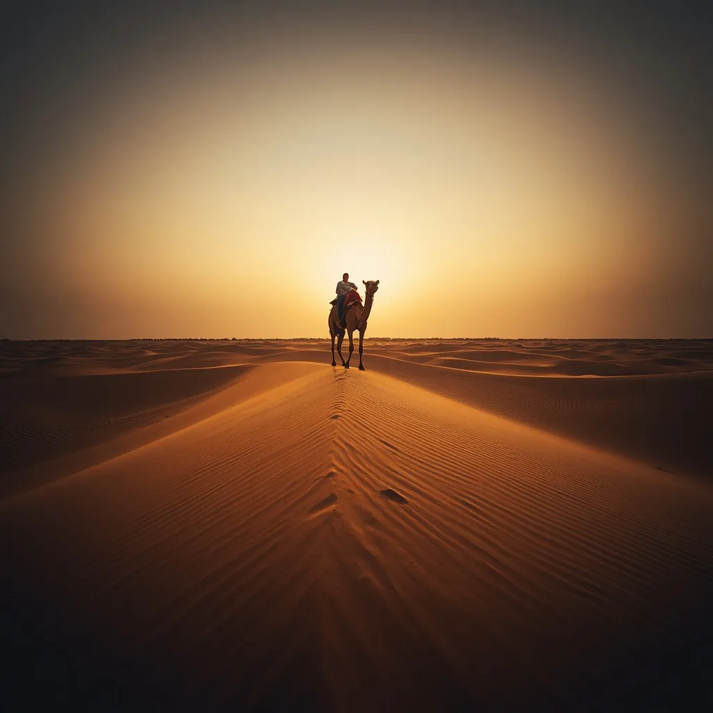 camello en el desierto, imagen generada con prompt Phronesis-Prompt